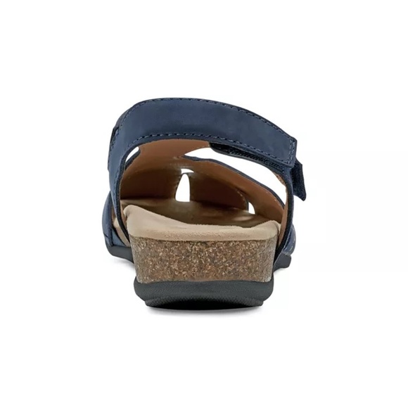 EARTH Origins Birdine Dark Blue Nubuck Leather Sandals Size 9M - Picture 3 of 5